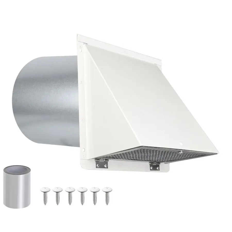 

Наружная вентиляционная решетка с сеткой и заслонкой, 7 дюймов, для вытяжки, для кухонной плиты