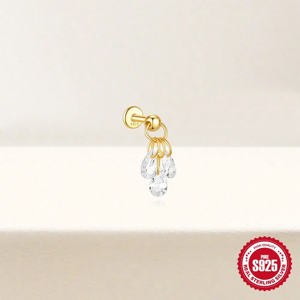 CANNER 1 Stück 925 Sterling Silber Tragus-Piercing-Ohrringe für Frauen Knorpel-Spiral-Piercing-Ohrring 925 Silber Schmuck Geschenke – Detail 29