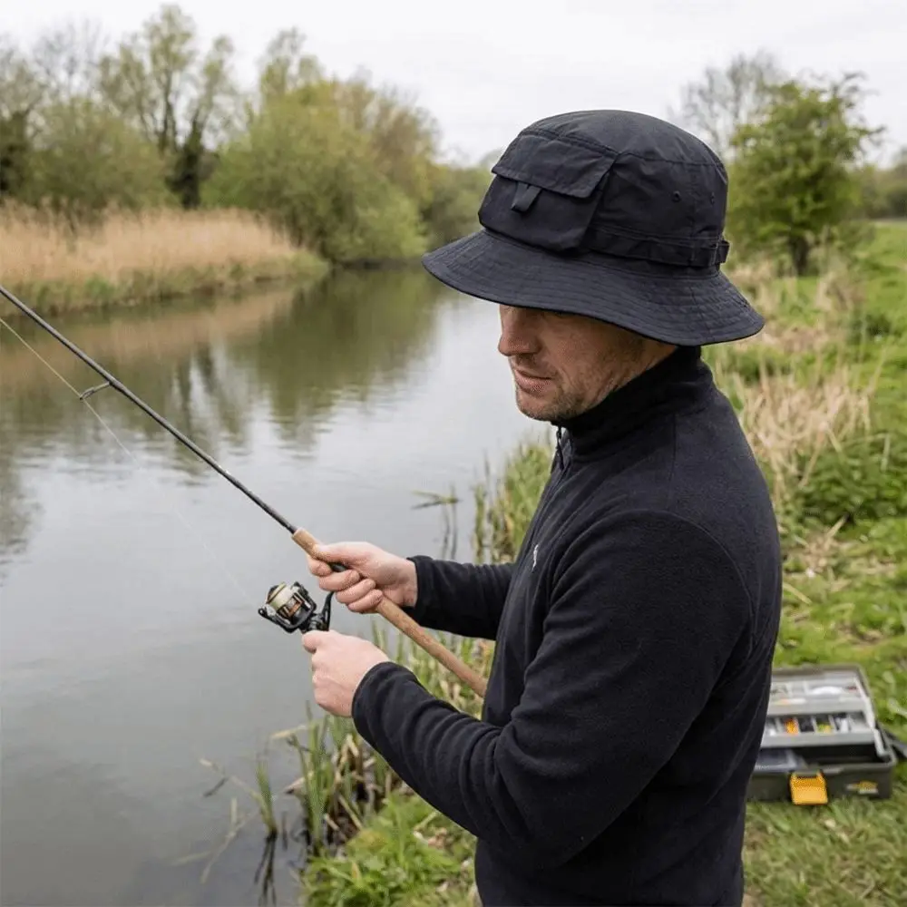 Anti-UV Foldable Bucket Hat Breathable Pocket Design Quick Drying Fisherman Hat Polyester With Storage Bag Sun Protection Hat