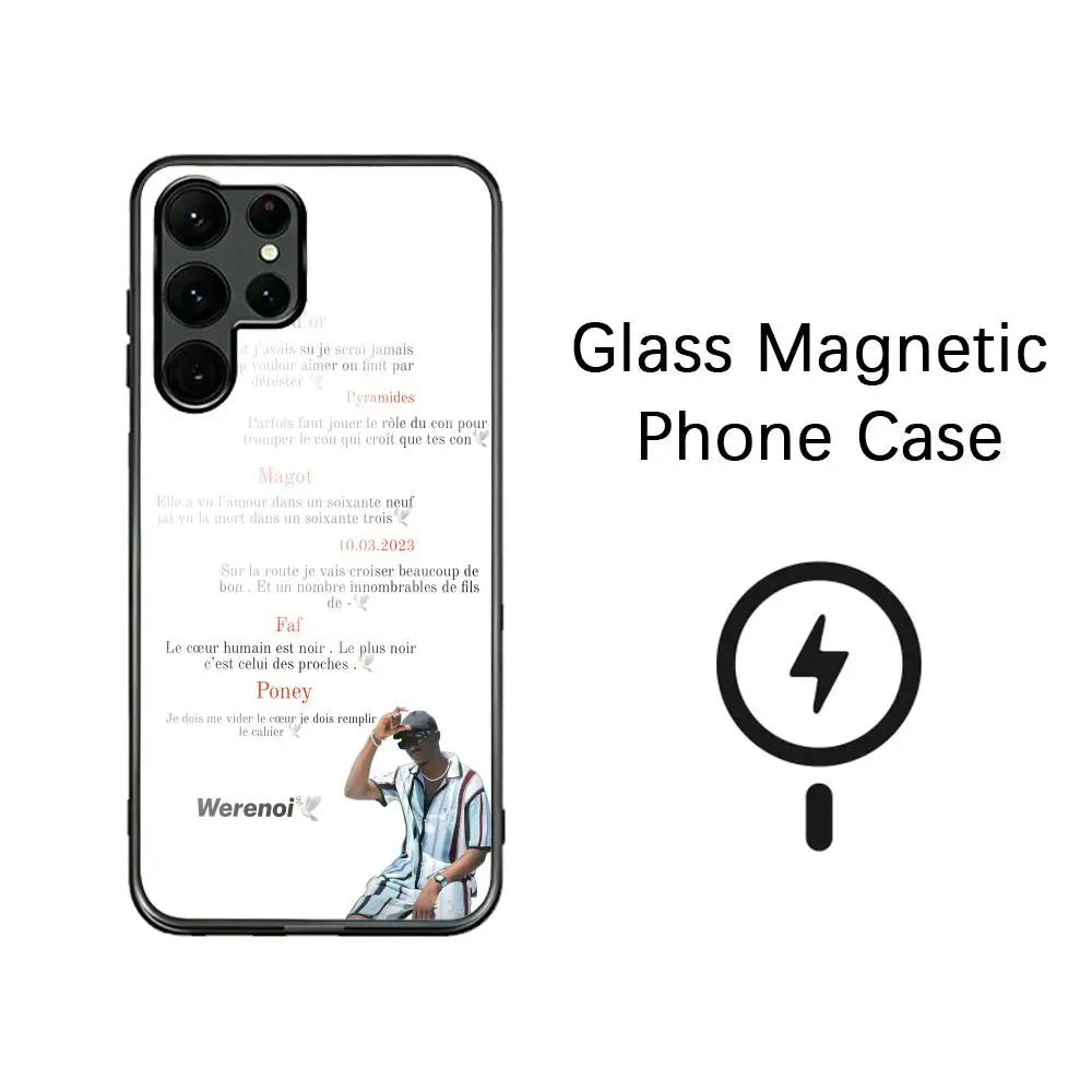 Hot Cool Singer rapper W-werenoi Phone Case For Samsung S26 S25 S24 S23 S22 S21 S20 Plus Ultra Note20 Glass Magnetic Case