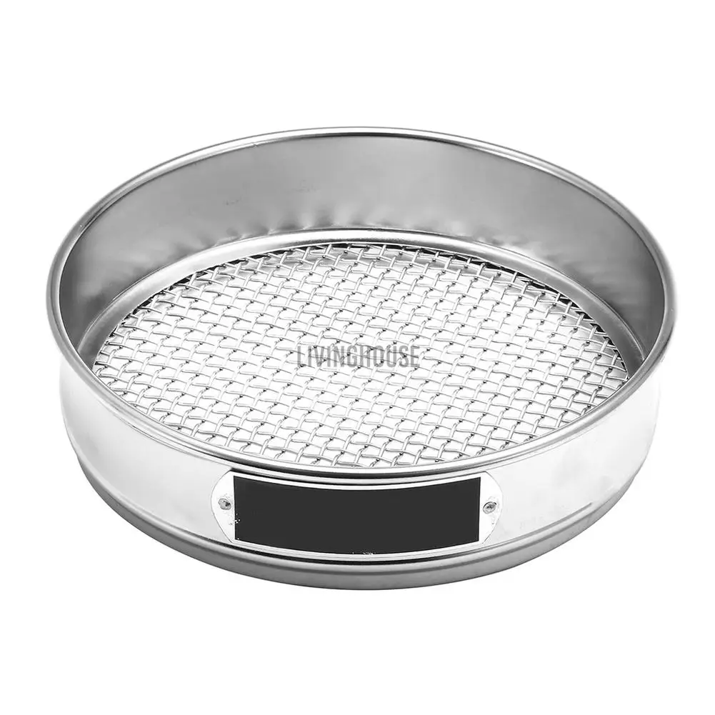 Lab 4-100 Mesh Standard Test Sieve Dia 200mm 4.75-0.15mm Stainless Steel Sampling Flour Sieve With Double-layer Punching Frame