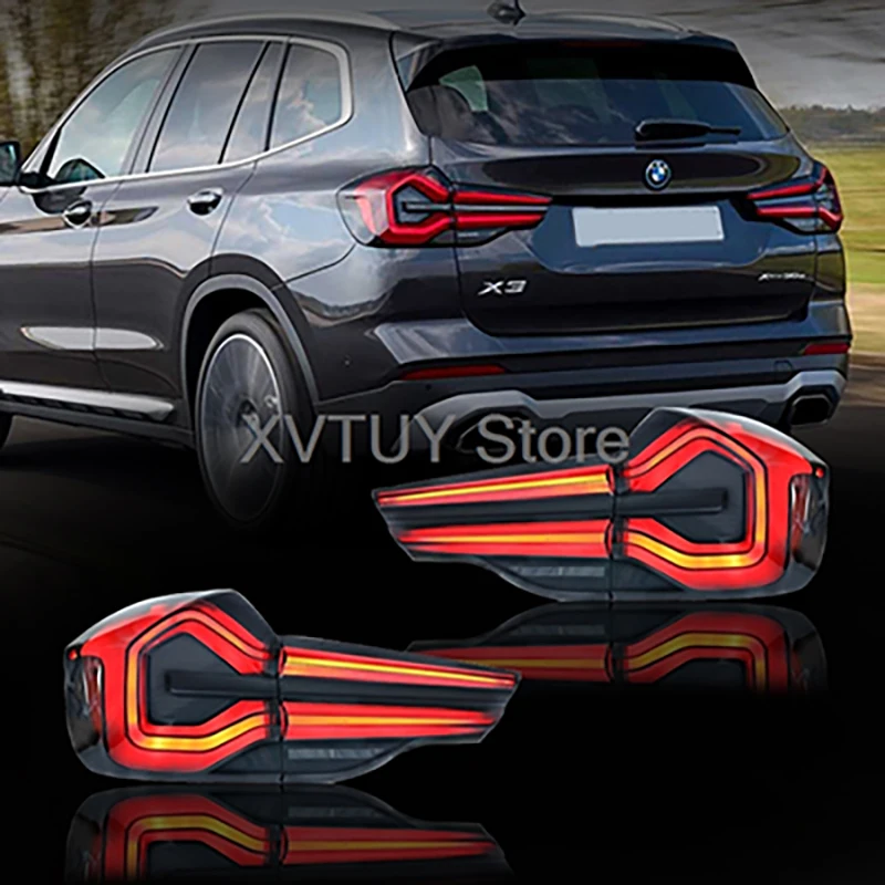 BMW X3 G08 2018-2021 년용 LED 후미등 키트, 자동차 테일 램프 작업 안개 정지 브레이크 조명 어셈블리, 왼쪽 오른쪽, 2 개 1 세트
