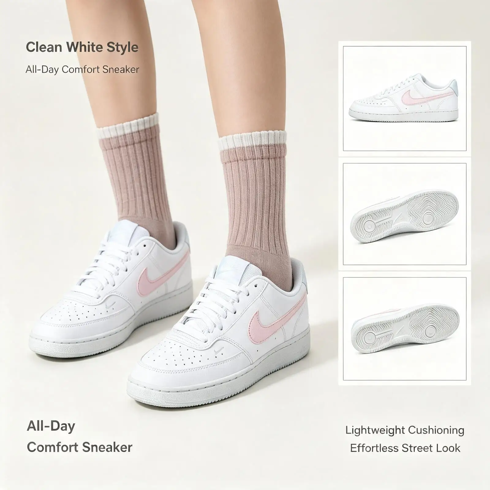 Hot Nike Women's Sports Court Trendy Fashion Low-Top Sneakers Comfortable And Wear-Resistant Casual Shoes Iq9800-161 IQ9800-161