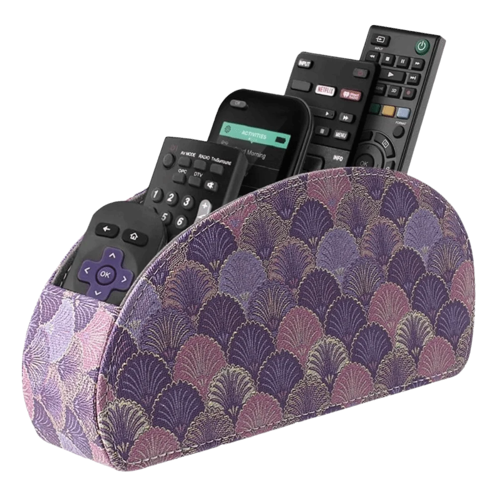 PU Leather Remote Control Holder Modern Cable Management Desktop Storage Box Multifunctional Universal Remote Control Organizer