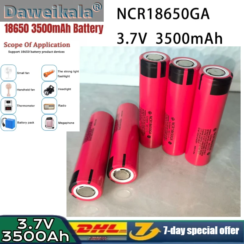 

Daweikala 18650 Battery 100% Genuine INR18650-35E 3500mAh 3.7V 20A Rechargeable 18650 Lithium Ion Battery For Toys Power Tools F