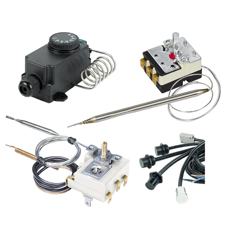 500℃ 20A Liquid Expansion Mechanical Thermostat, Temperature Sensing Probe, Custom With Outer Casing