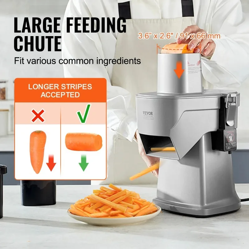 SucceBuy Electric Vegetable Slicer 4 in 1 Multifunctional Food Cutter Vegetable Chopper for Slicing Shredding Dicing Slitting view 3
