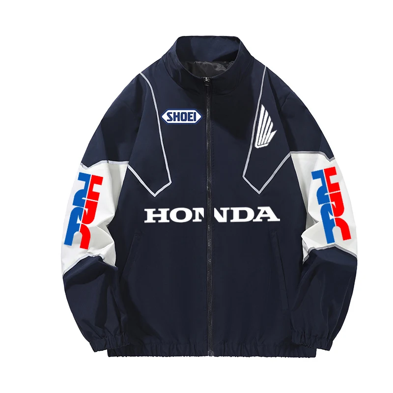 2026 Honda Men's Hip-hop Style Coat Jacket High Street Patchwork