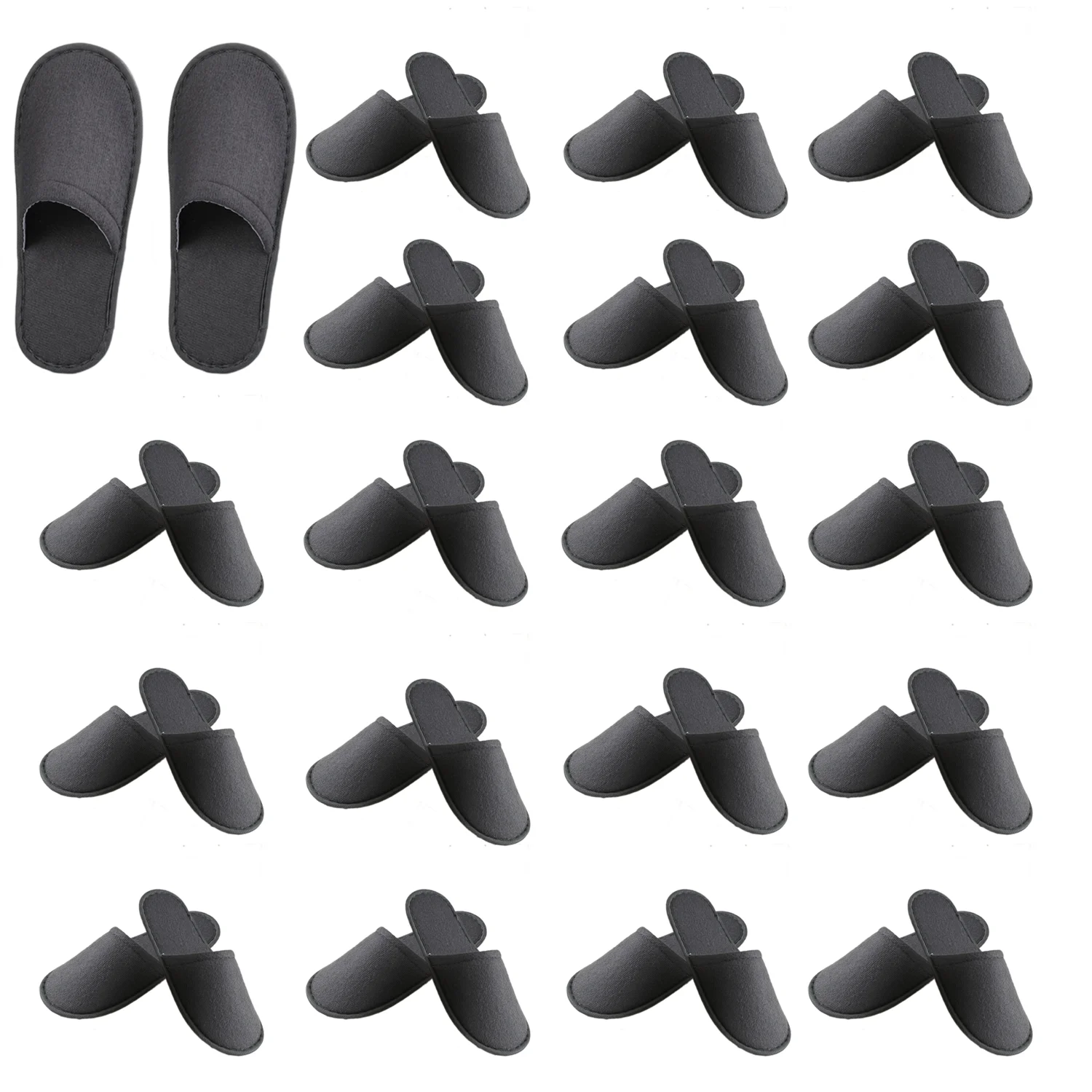 

120/80/40/20Pairs Disposable Slippers Spa Non Slip Slippers Closed Toe Hotel Slippers Comfortable Grey Slippers for Home Travel