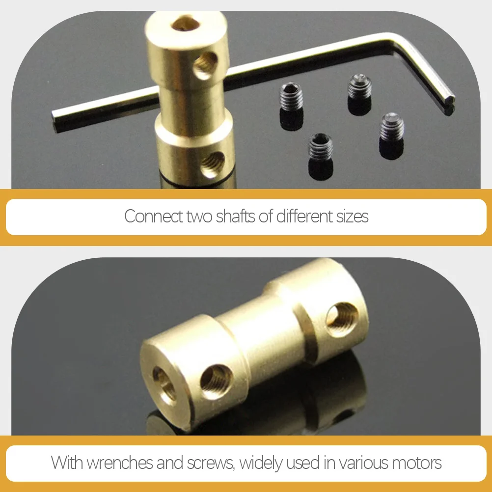 

6Pcs Motor Shaft Coupler Copper Flexible Coupling Connector 2mm to 2mm for 3D Printer Cnc Stepped Motor Shaft Coupler