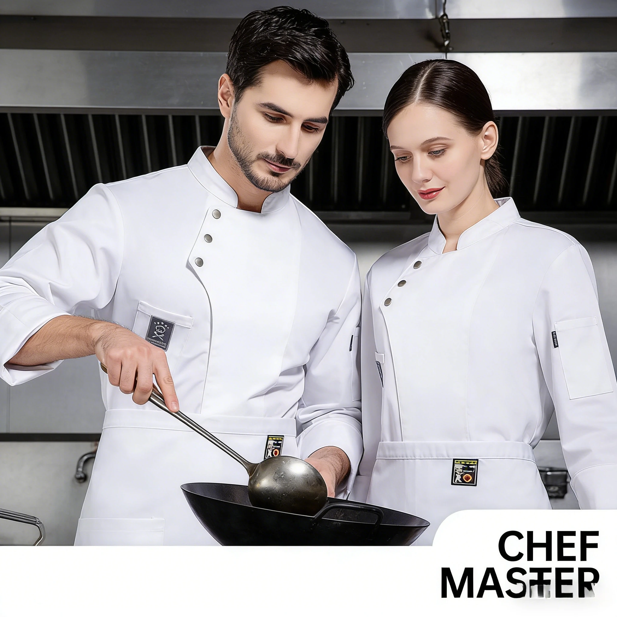 

Waterproof Chef Workwear For Men Long Sleeve Autumn Fabric Durable Uniform For Hotel Restaurant Kitchen Back Of House Staff