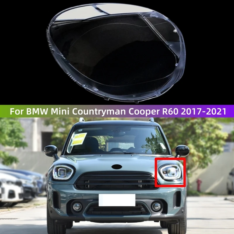 

Для BMW Mini Countryman Cooper R60 2017 2018 2019 2020 2021, автомобильная фара, стекло, прозрачный абажур, корпус фары, автомобильные аксессуары
