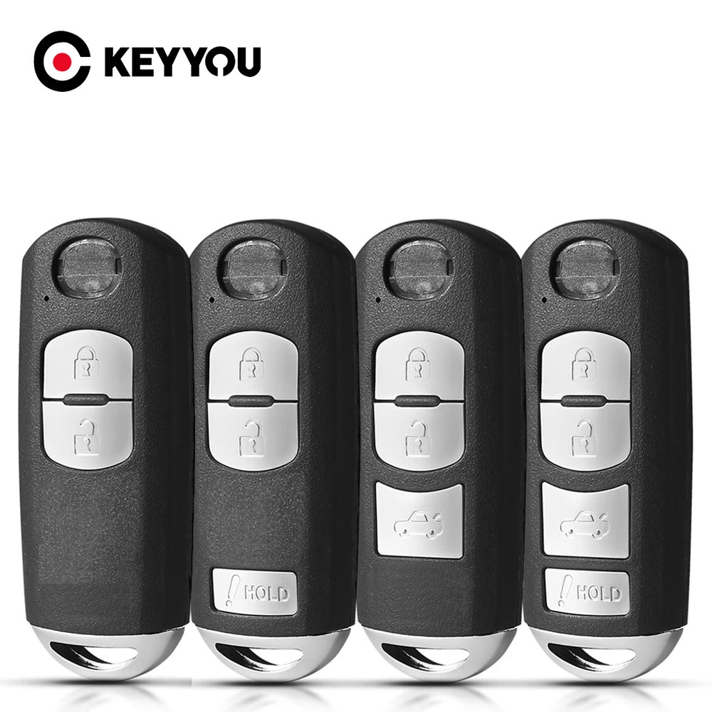 

KEYYOU 2/3/4 кнопки дистанционного ключа чехол-брелок для MAZDA 6 3 CX-3 Axela CX-5 Atenza X-5 Summit M3 M6 лезвие аварийного ключа 2014-18
