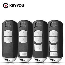 KEYYOU 2/3/4 Buttons Remote Key Shell Case Fob For MAZDA 6 3 CX-3 Axela CX-5 Atenza X-5 Summit M3 M6 Emergency Key Blade 2014-18