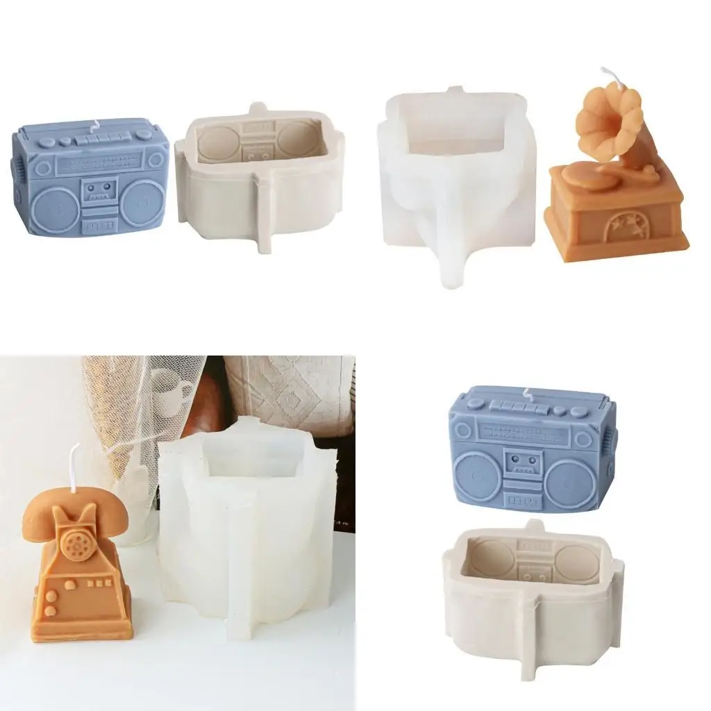 

J78F Silicone Mold Simulation Television Molds Resin Castings Molds Cake Baking Molds for Fondant Chocolate Decorating