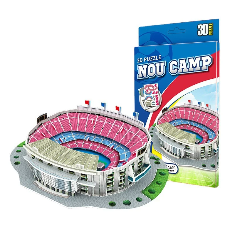 Football Puzzles 3D Soccer Stadiums Montessori Education Handmade Toys Original Gifts Home and Decoration