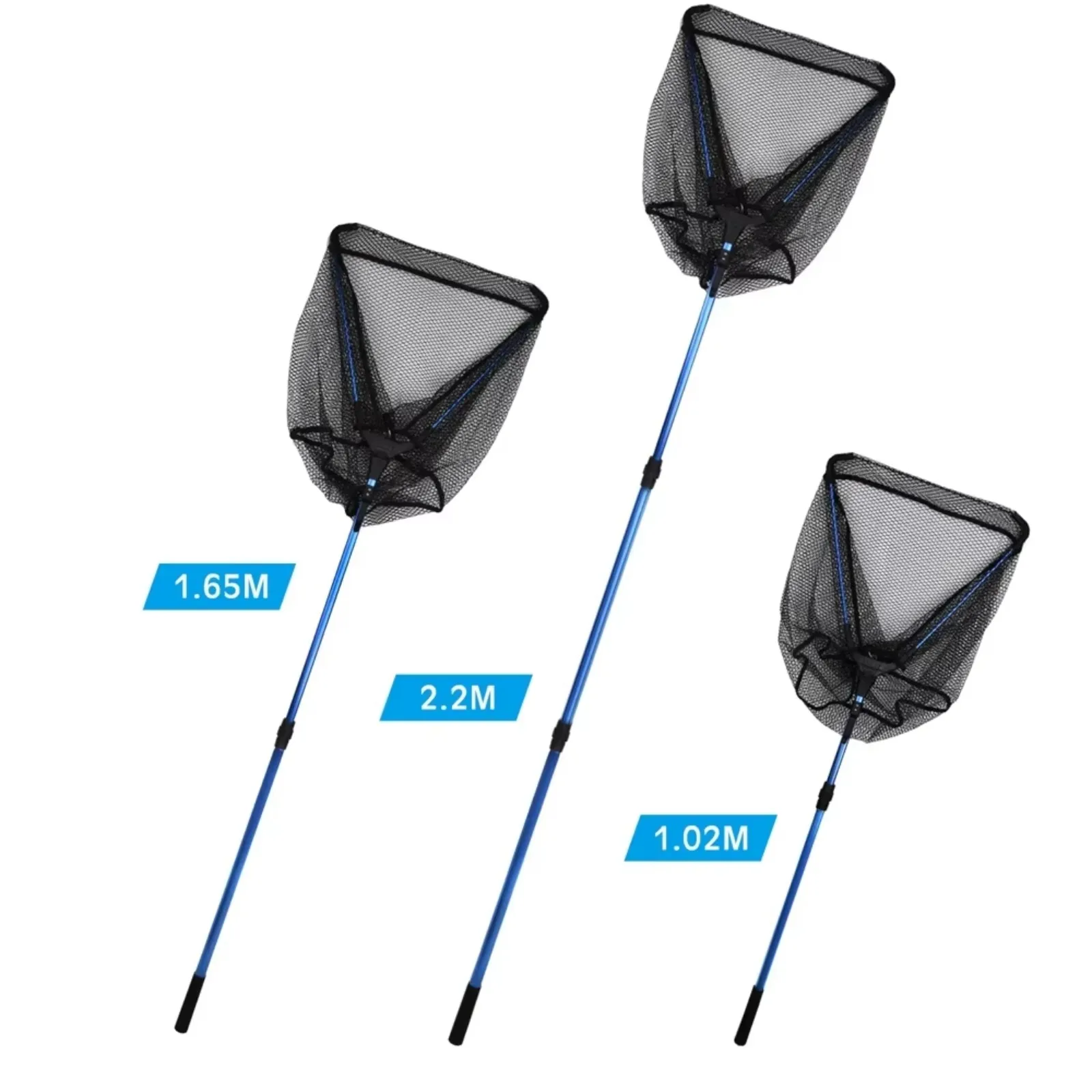 Goture Telescopic Fishing Landing Net 1.02M 1.65M 2.2M , Rubber Mesh Design,Folding Easy To Catch Safe Catching Releasing - view 3