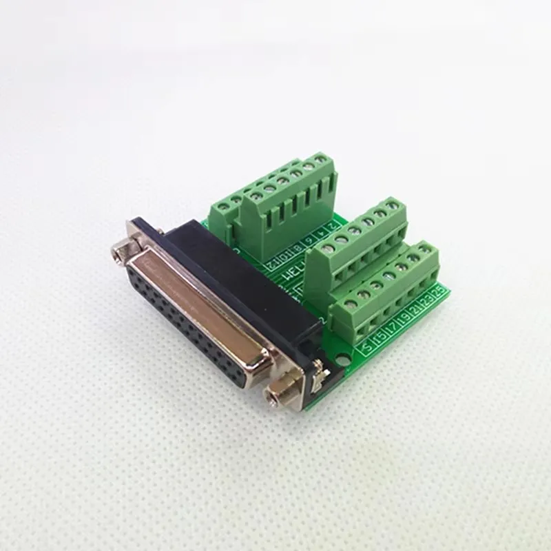 DB25 Female Breakout Board, D'SUB Header Breakout Board, Terminal Block DSUB Module