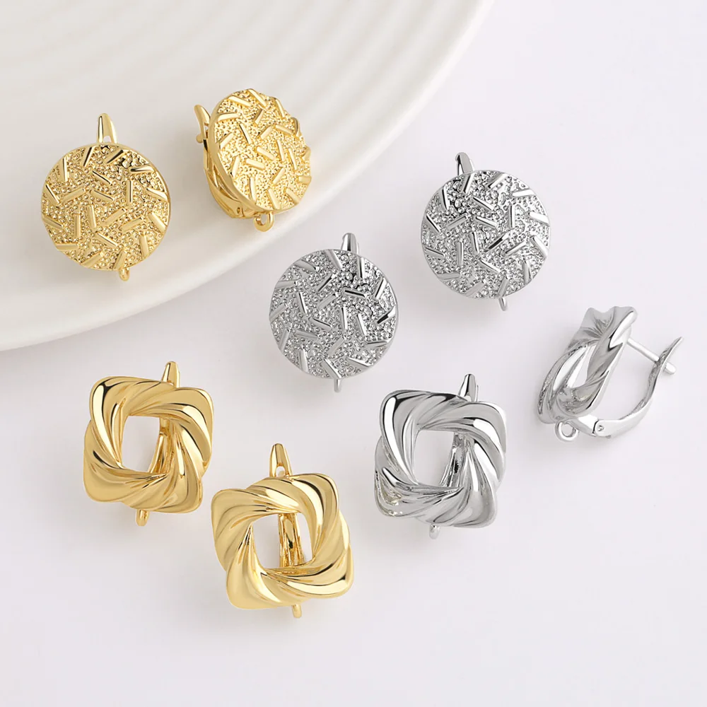 

OCESRIO золотые/серебряные прямоугольные крючки для сережек для изготовления сережек, медные позолоченные ювелирные изделия ручной работы erha129