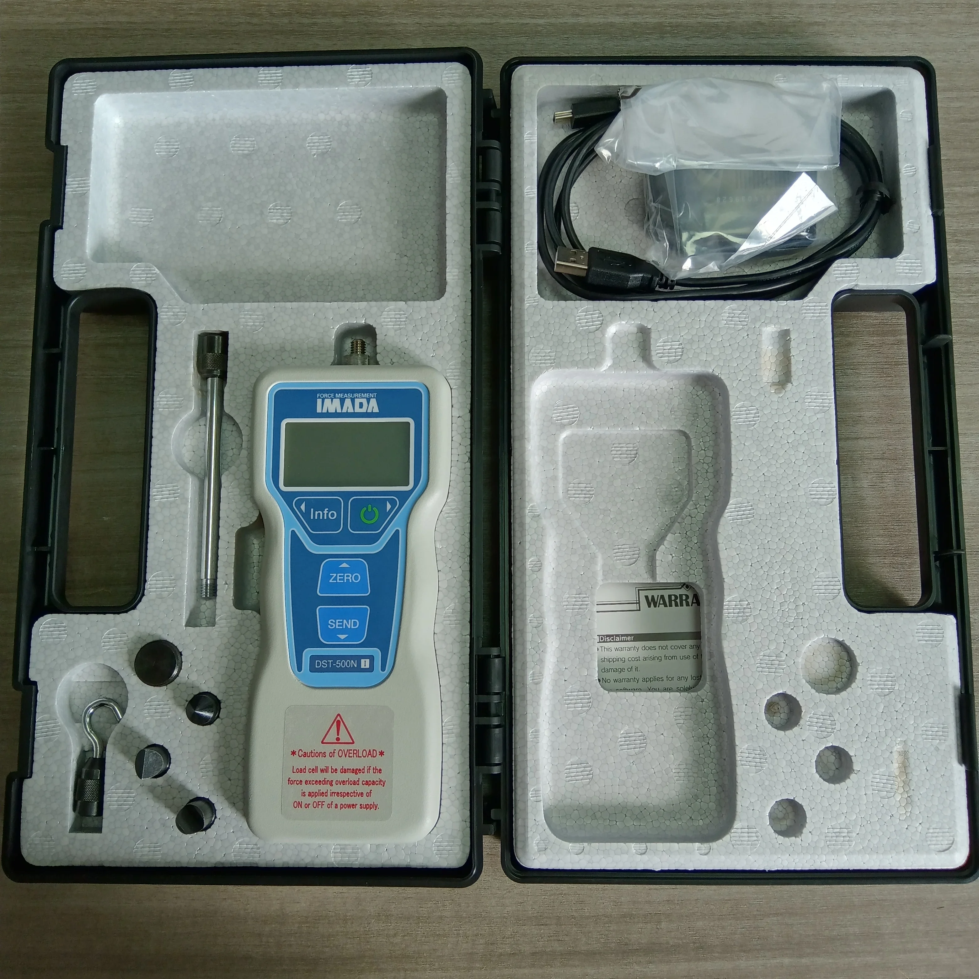 IMADA DST-500N Industrial Push Tension Tester for Material Testing/Production Line Quality Inspection 500N Push Tension