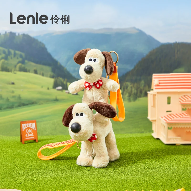 Anime gromit pelúcia wallace brinquedos dos desenhos animados cães kawaii saco pingente chaveiro anime filhote de cachorro wallace & gurus bonecas de pelúcia presente aniversário