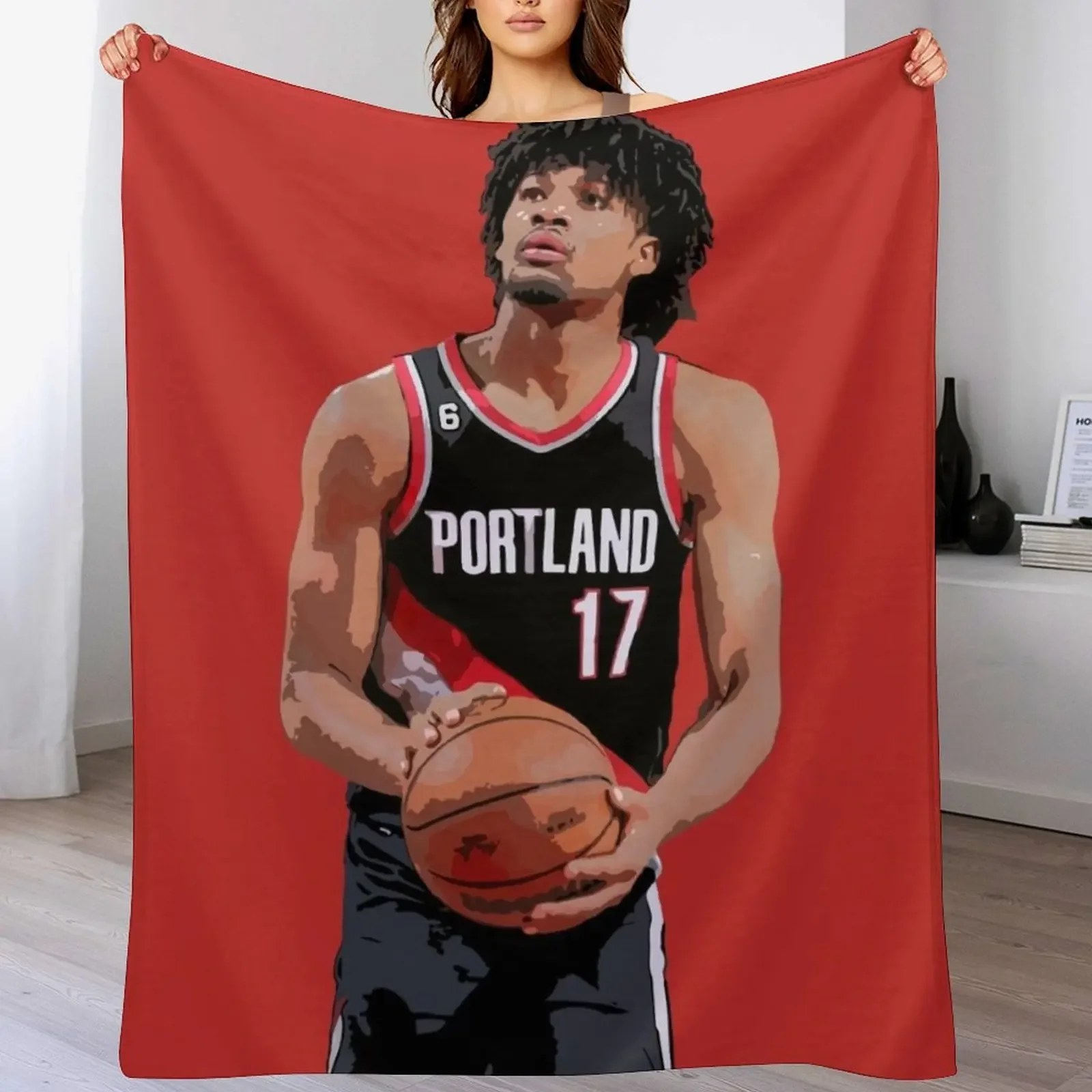 

Shaedon Sharpe Throw Blanket for babies Cute Plaid Summer warm for winter Blankets