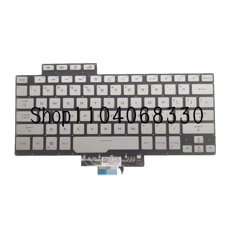 

New For ASUS ROG Zephyrus US Keyboard Backlit G14 GA401 GA401U Silver