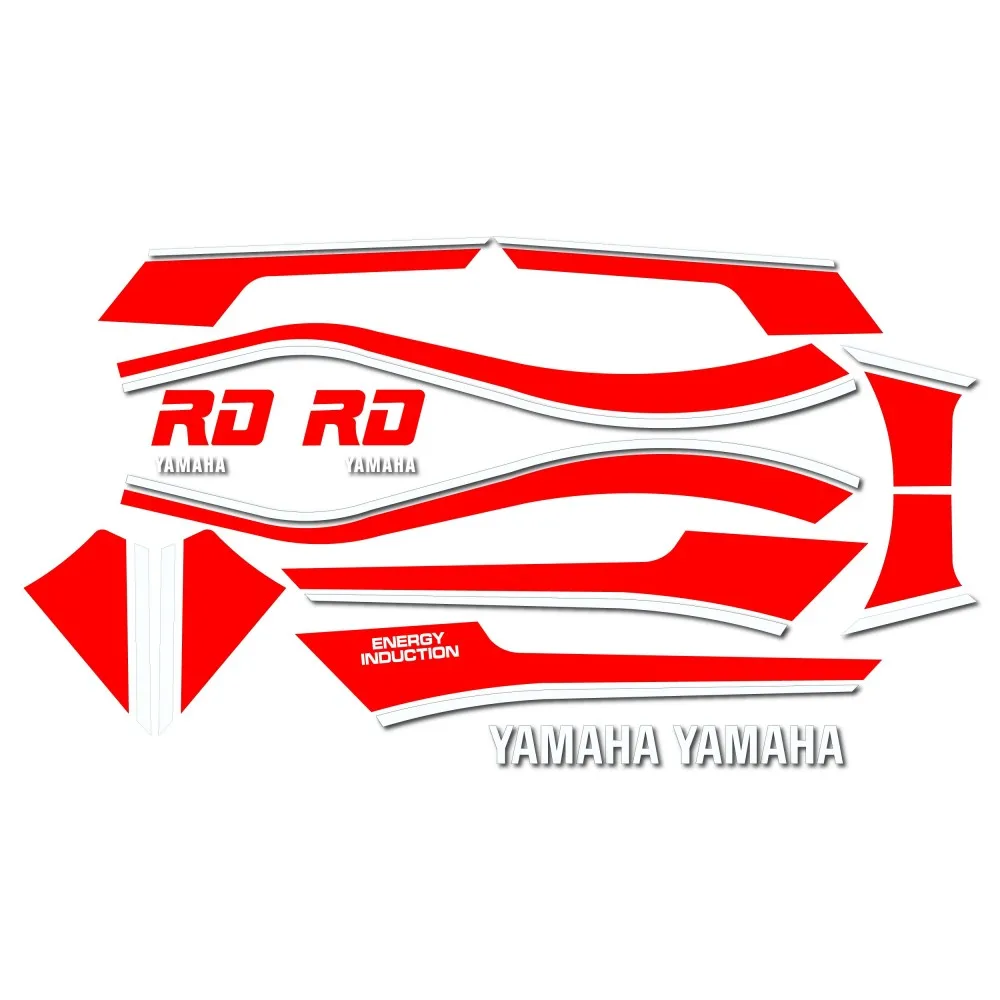 Road Motorbike compatible sticker kit Black Yamaha RD 80-125