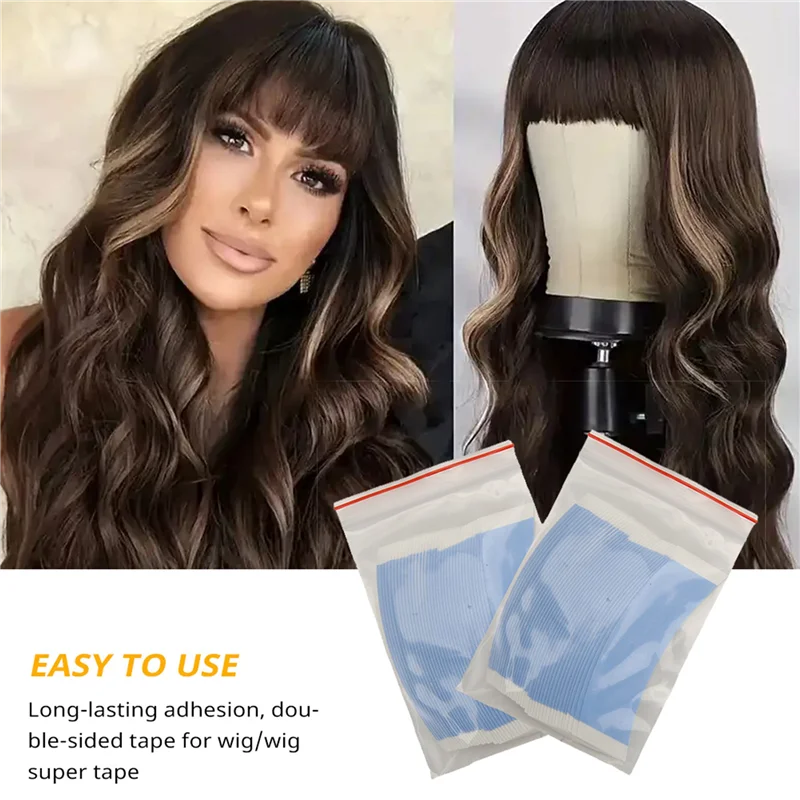 

A47F-72Pc/Lot Strong Fixed Double Tape Wig Adhesive Extended Hair Tape Waterproof For Toupee Lace Wig Film With Slitting Line