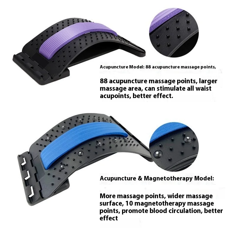 Lumbar Traction Massager Waist Pain Relief Cushion Belt with Orthosis Support for Lower Back Care Home Use