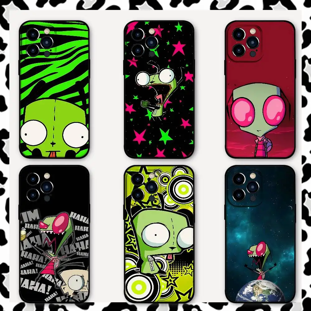 Lustige I-Invader ZIM Handyhülle für iPhone 17 16 15 11 12 13 14 Pro Max 16 Plus 12 Mini 15Pro MAX Cover
