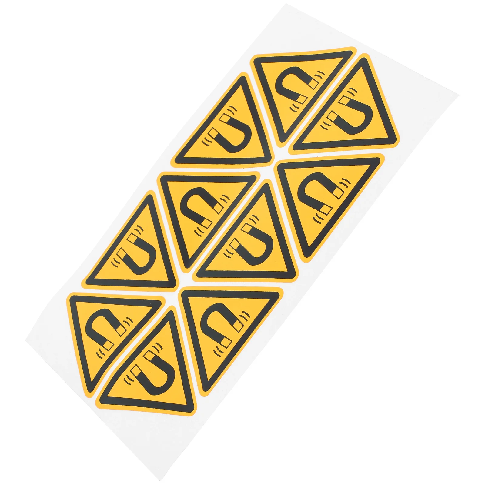 

10pcs Magnetic Field Identification Safety Warning Stickers Waterproof Labels for Workshop Factory Use Folder Tag