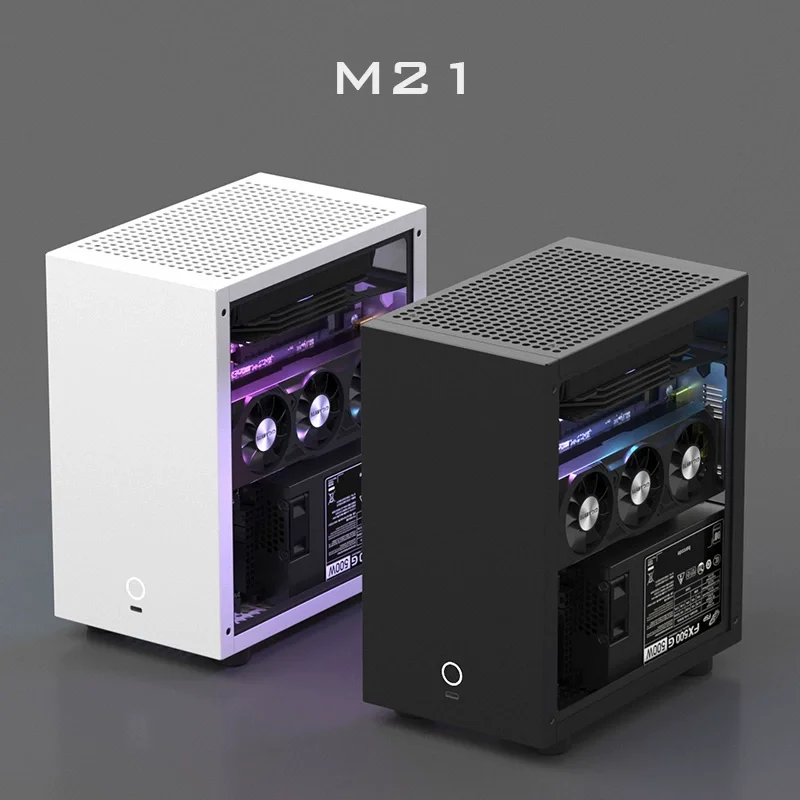 حافظة M21/M31 Mini ITX - 1U PSU ودعم المبرد 120 مم، وحدة معالجة الرسومات منخفضة المستوى، وهيكل HTPC مدمج