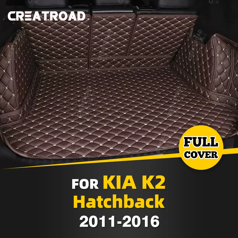 

Auto Full Coverage Trunk Mat For Kia K2 Hatchback 2011-2016 15 14 13 12 Car Boot Cover Pad Interior Protector Accessories