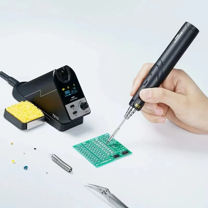 Original TS1C MINIWARE Cordless Soldering Control Station Mini Solder Pen Iron 45W PD Super Capacitor Powered Rework SMD Repair