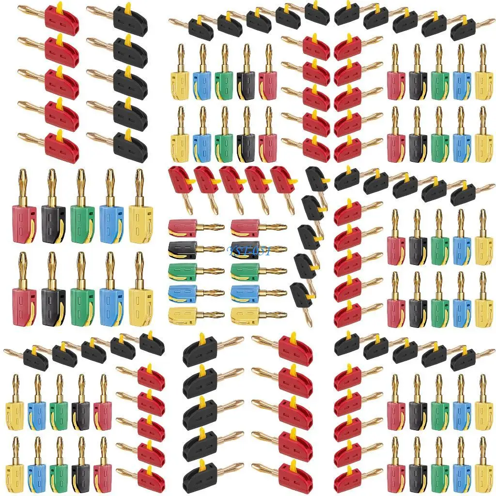 

E15A 10PCS 4MM Banana Plugs Not Corrosion Rubber Housing Suitable for Lab Equipment