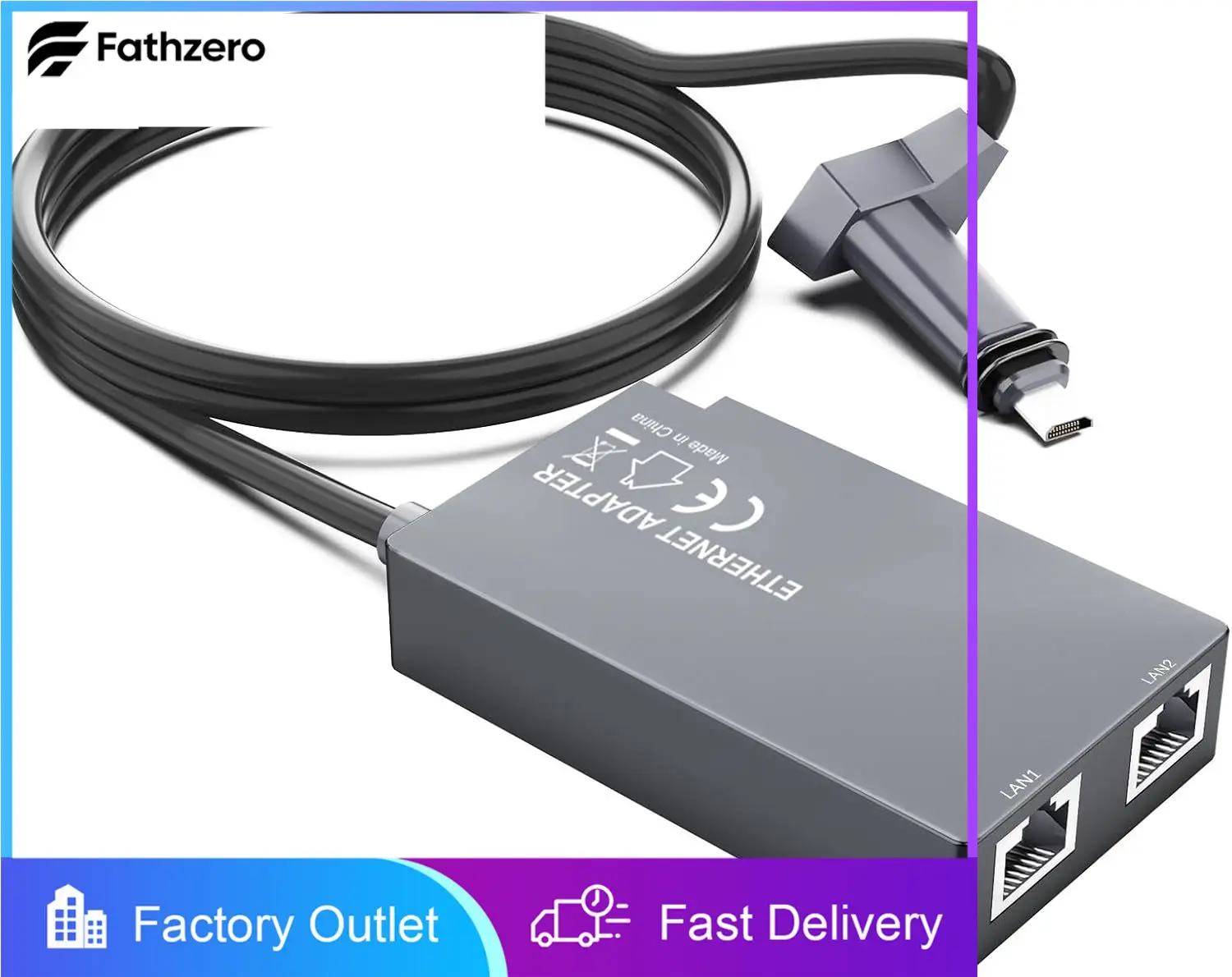 Ethernet Adapters Dual Port RJ45 1000 Mbps Support For Starlink GEN 2/V2 Multi Cable Devices TV PC Gaming Camera Expand Network
