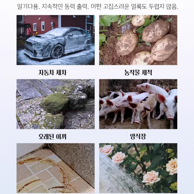 المنزلية التوأم توربينية مدفع المياه سوبر قوية فرش سيارة لاسلكية غسالة ارتفاع ضغط مدفع المياه عالية الطاقة Hig