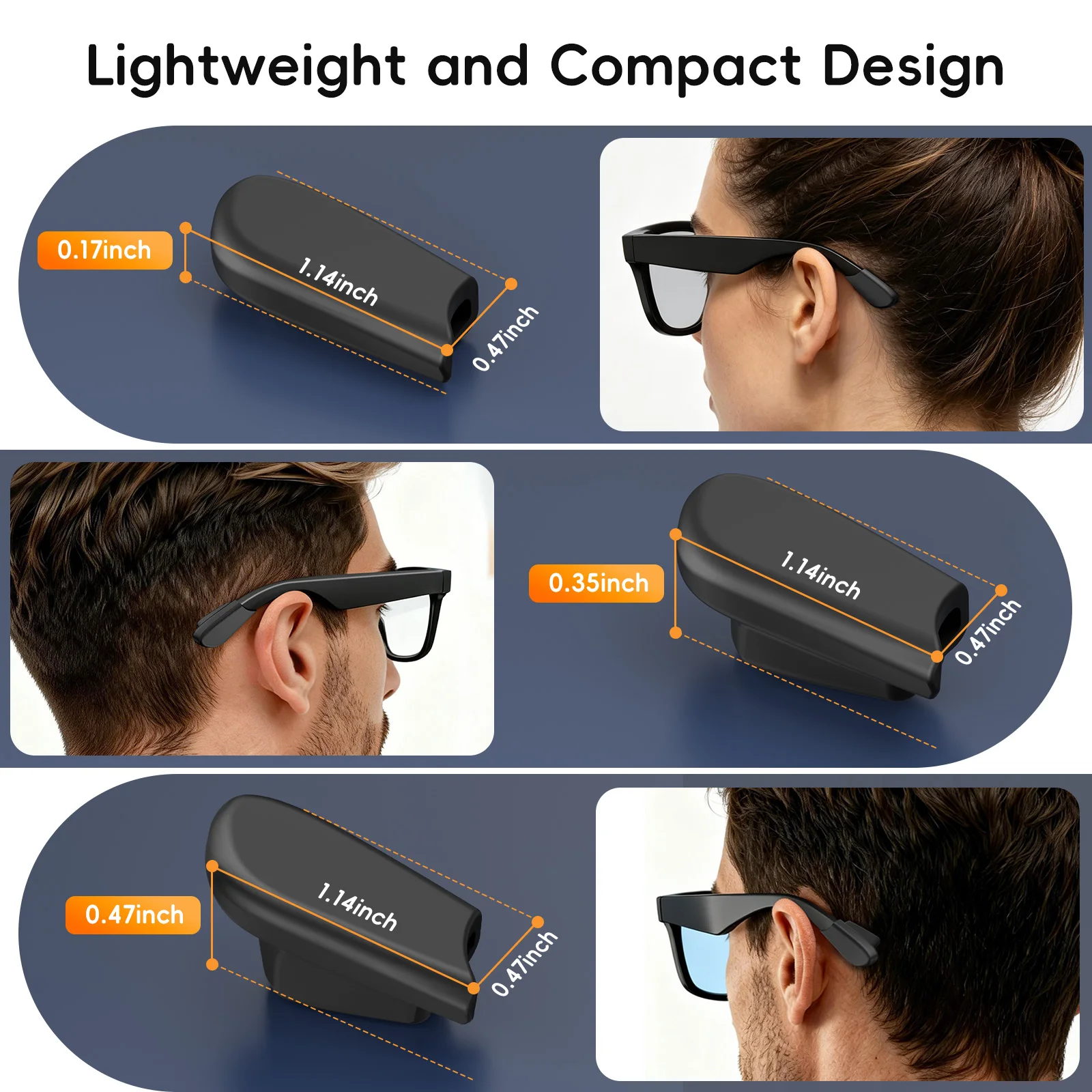 3 Pairs Anti-Slip Silicone Eyeglass Ear Grips For Ray-Ban Meta Wayfarer/Skyler/Headliner&Gen 2 Smart Glasses Elastic Retainer view 4
