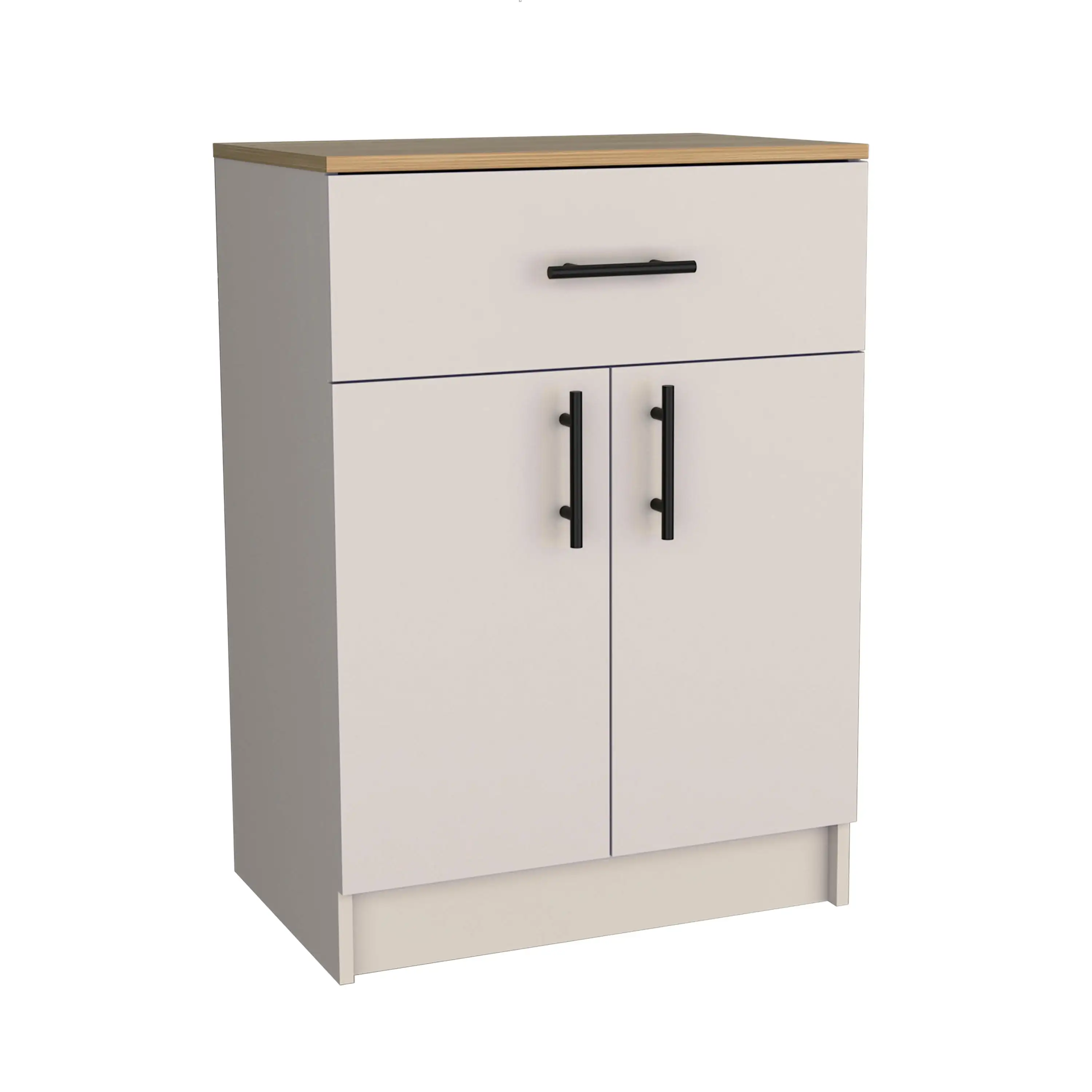 Mayorca Multistorage Pantry Cabinet, One Drawer, Two Interior Shelves Ivory - Natural Oak