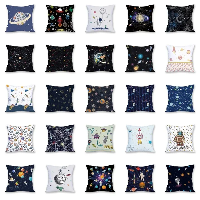 Cuscino spaziale Cuscino per la casa2019New Cuscino Universo Sun Planet Cuscino Fodere per cuscini Fodera decorativa personalizzata Astronave Cushio