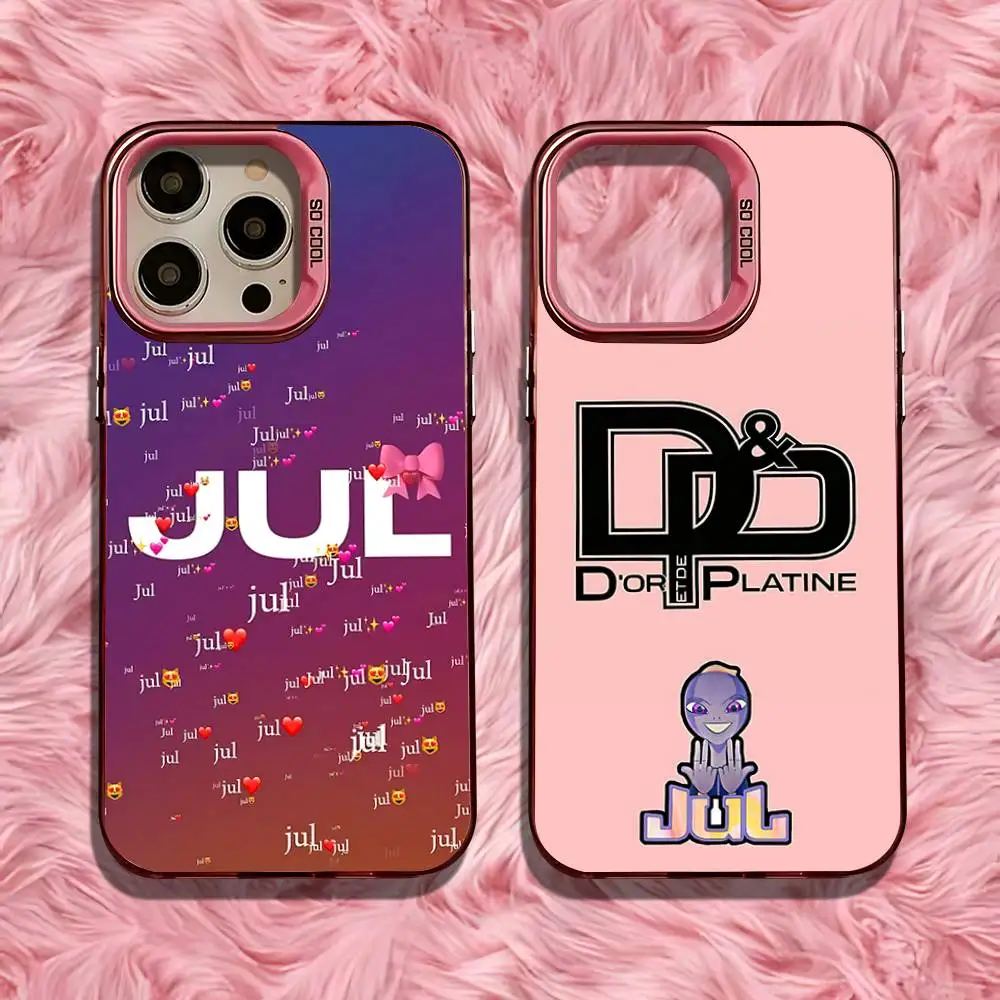 

Jul Franch Singer Phone Case For iPhone 16,15,14,13,12,11,Pro,Max,Plus,Mini,SE Anti Fall Pink Matte Hard Bumper