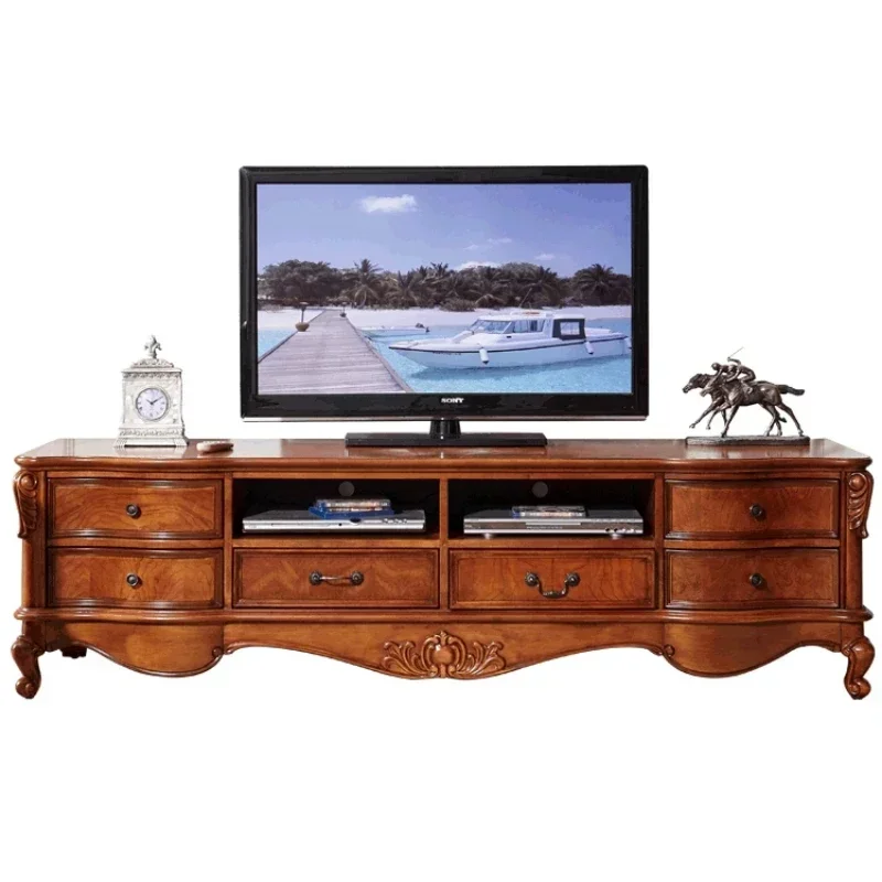 

Американский шкаф для телевизора из цельного дерева, напольный шкаф, комбинация мебели, европейский винтажный шкаф для телевизора, большой блок, европейский шкаф для телевизора