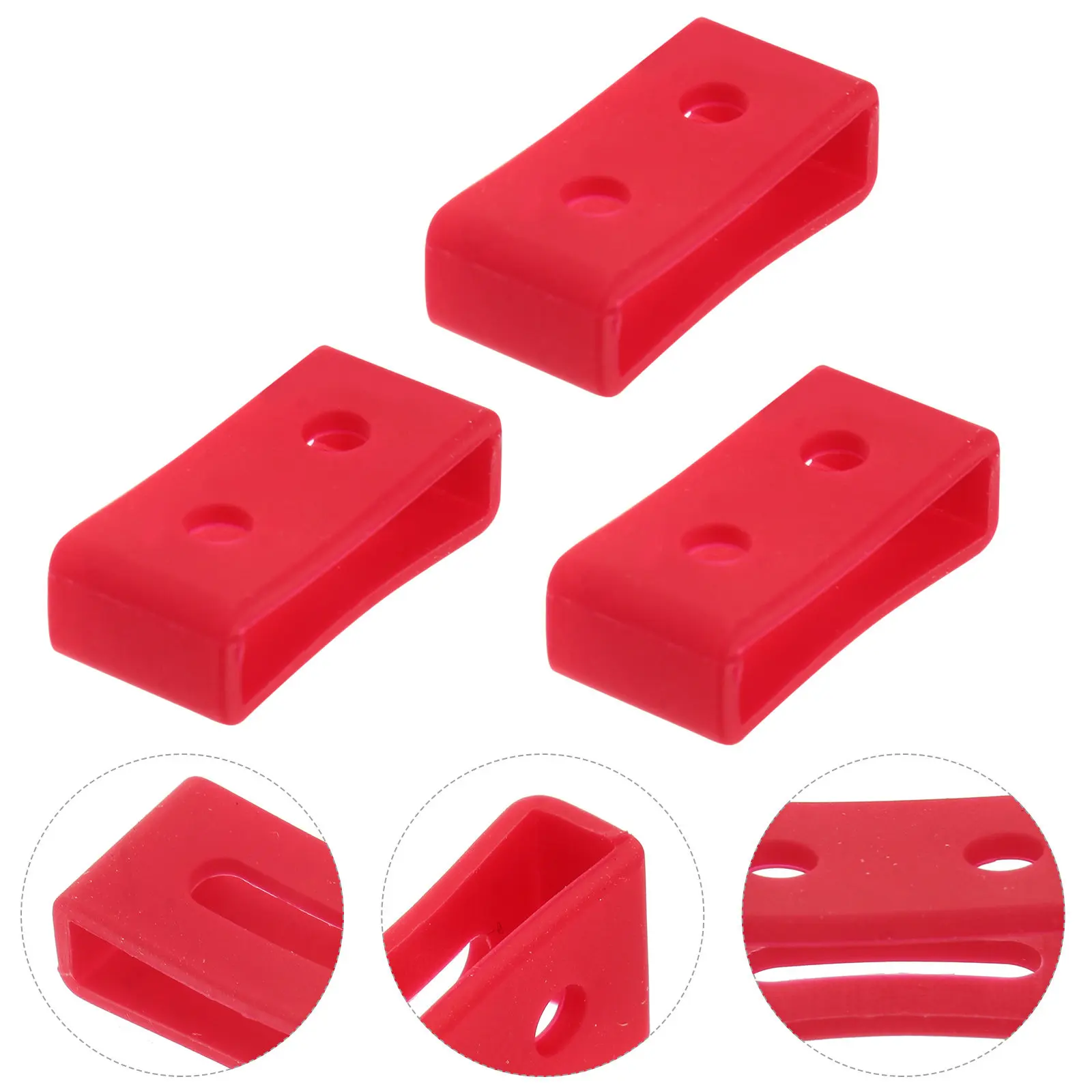 3Pcs Silicone Watch Band Rings Strap Loops Retaining Fasteners for 22Mm Wristbands Flexible Sturdy Quick Fit Elastic Secure Hold