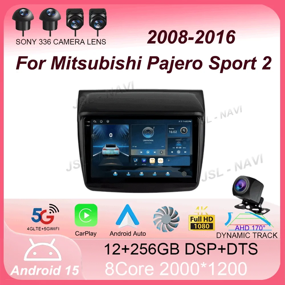 

For Mitsubishi Pajero Sport 2 2008 - 2016 L200 4 2006- 2015 Triton 2006-2014 Car Radio Multimedia Video Player GPS Android 15