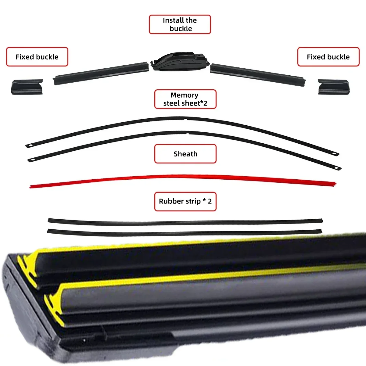 For Renault Logan MK1 MK2 MK3 2004-2023 Car Windshield Wiper Blade Front Windscreen Windshield Brushes Washer Accessories Window 3