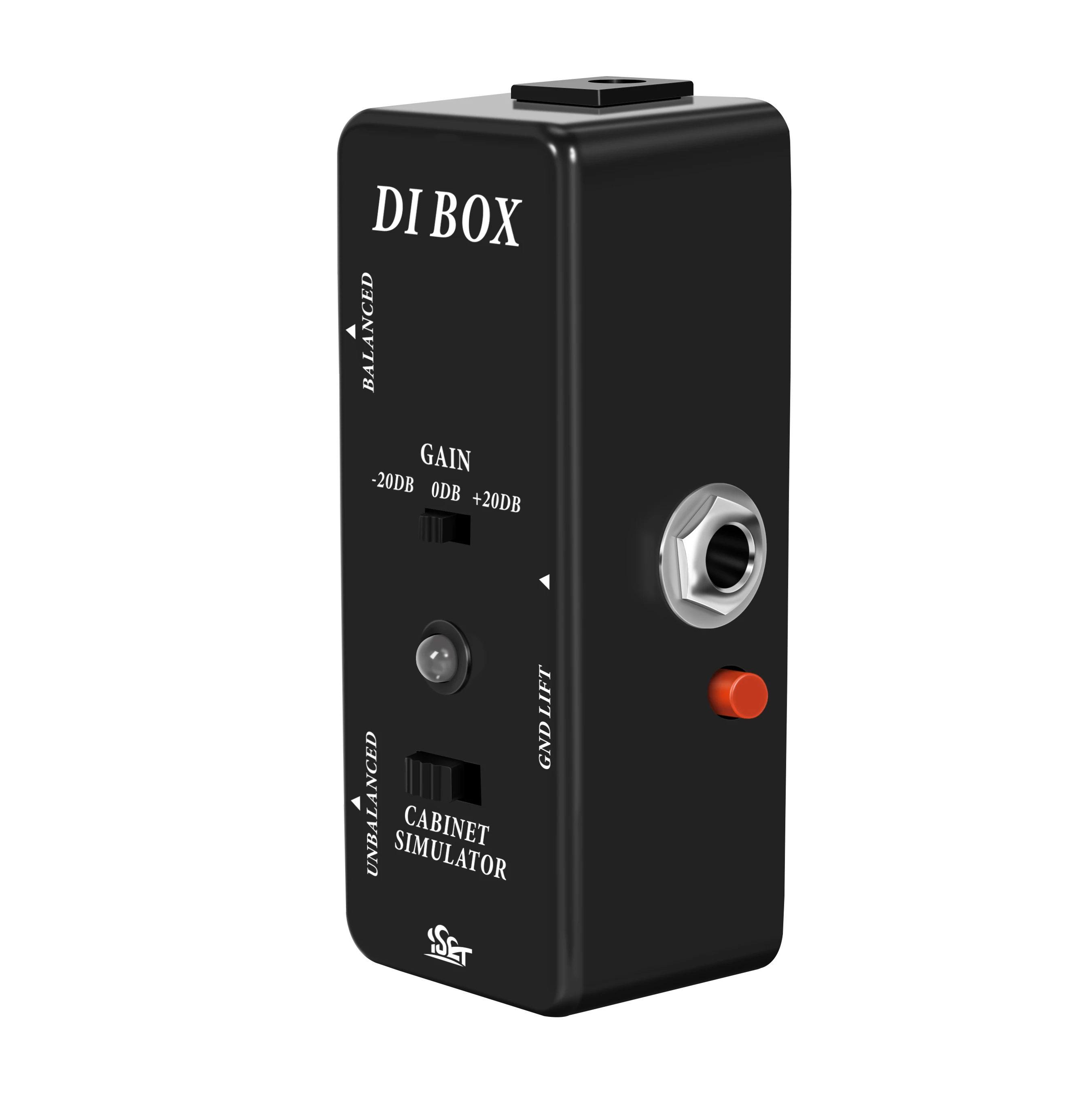 Iset PD-17 Guitar Bass Passive DI Box Instrument to Balanced and Unbalanced Micro Direct Box Pedal True Bypass