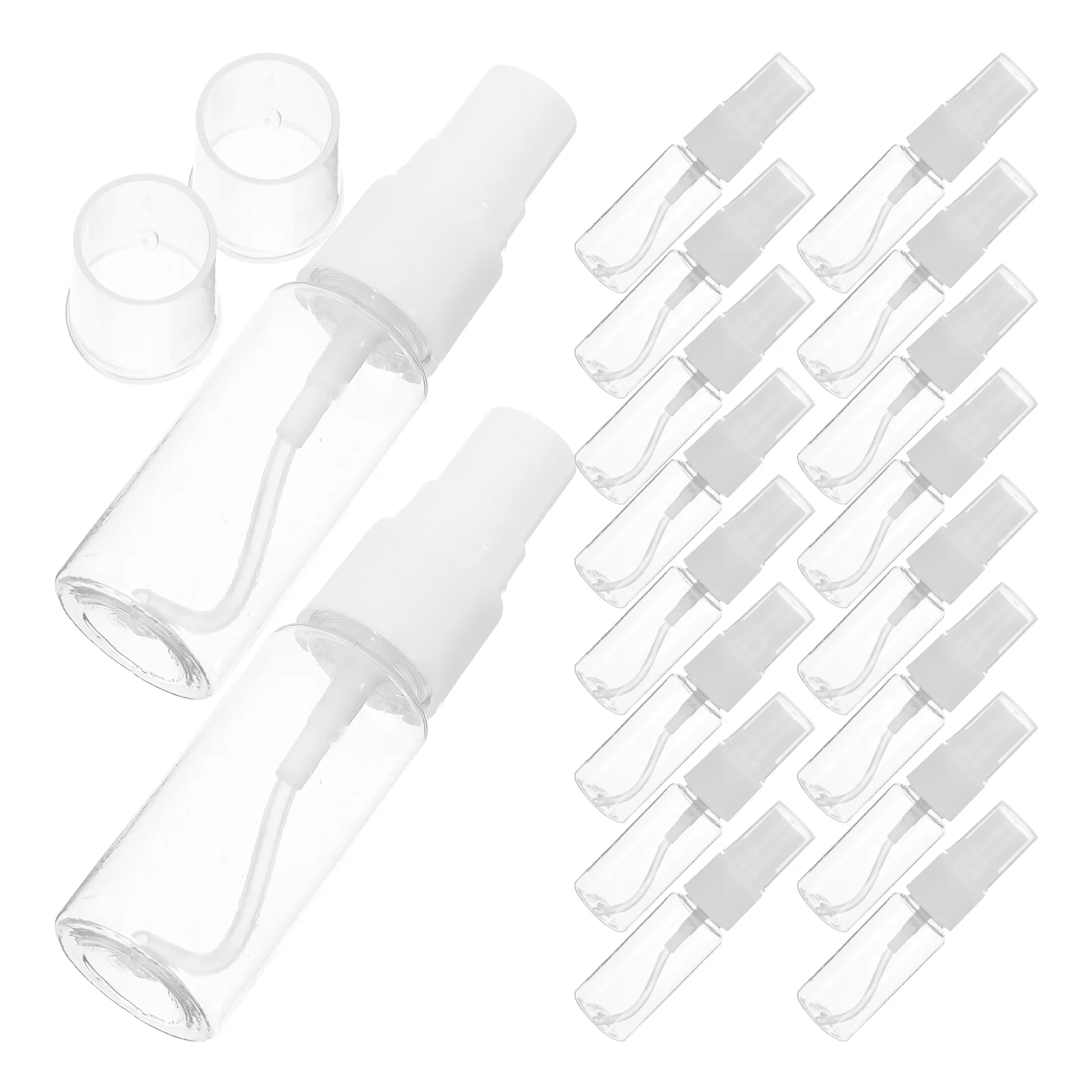 10pcs 20ml Portable Mini Plastic Small Empty Spray Bottle for Make Up and Skin Care Refillable Travel Use