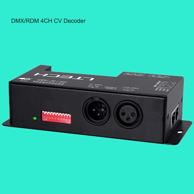 LTECH LED RGBW Controller DMX512 4 zone Multi Function Wall Panel RGB Strip Controller With 4 Channel CV DMX SlaveDecoder