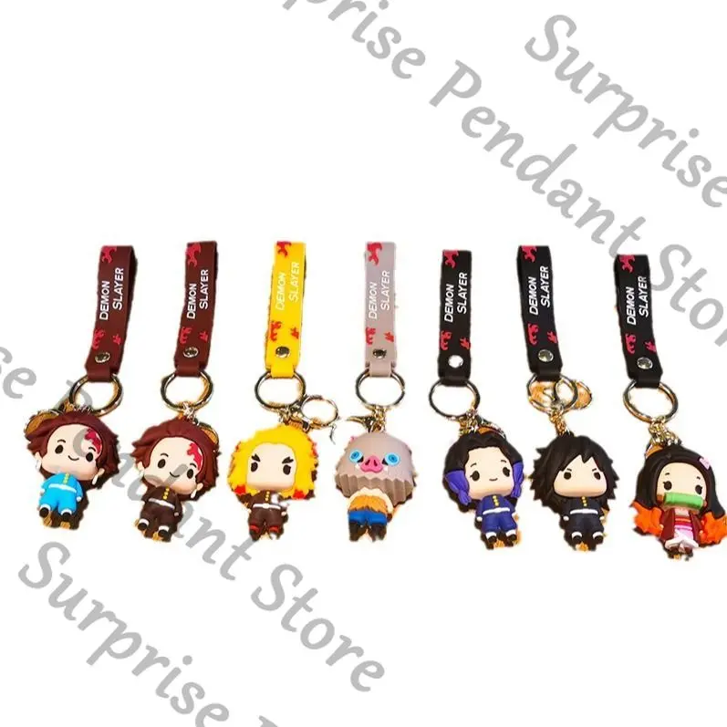 Demon Slayer versión Q Anime ambitus Adorable Kamado Nezuko llavero de dibujos animados bolso colgante alto nivel de apariencia